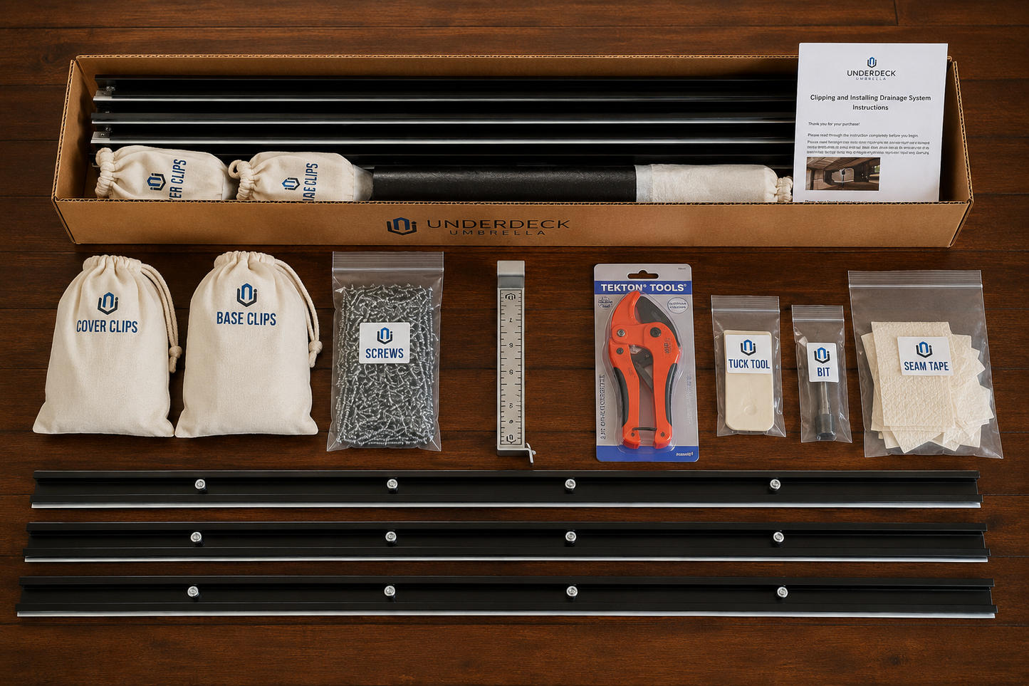 Underdeck Umbrella Drainage System Kit